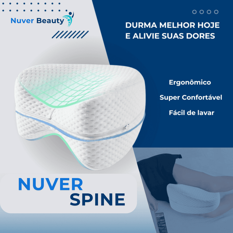 Almofada  de Pernas Para Dormir - Alívio Imediato Das Dores Nas Costas - Nuver Spine